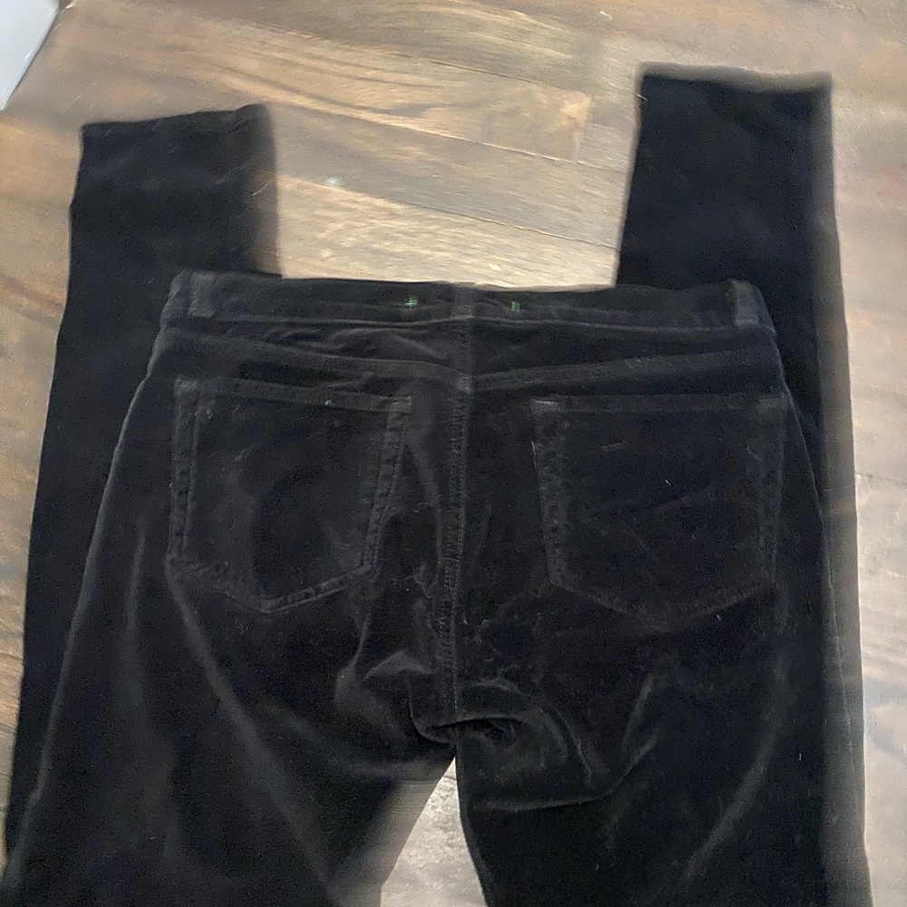J brand black velvet jeans / leggings